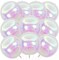 10 Pcs 22 Inch Iridescent Mylar Balloons, Large 4D Giant Round Foil Balloon Big Mirror Metallic Balloons for Birthday Party Baby Shower Gender Reveal Supplies
